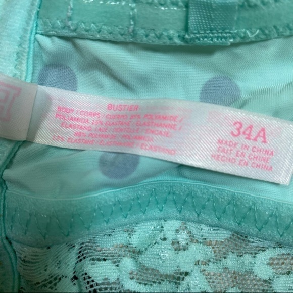 PINK Victorias Secret Strapless Polka Dot Cupped Bra 32A - Picture 4 of 5